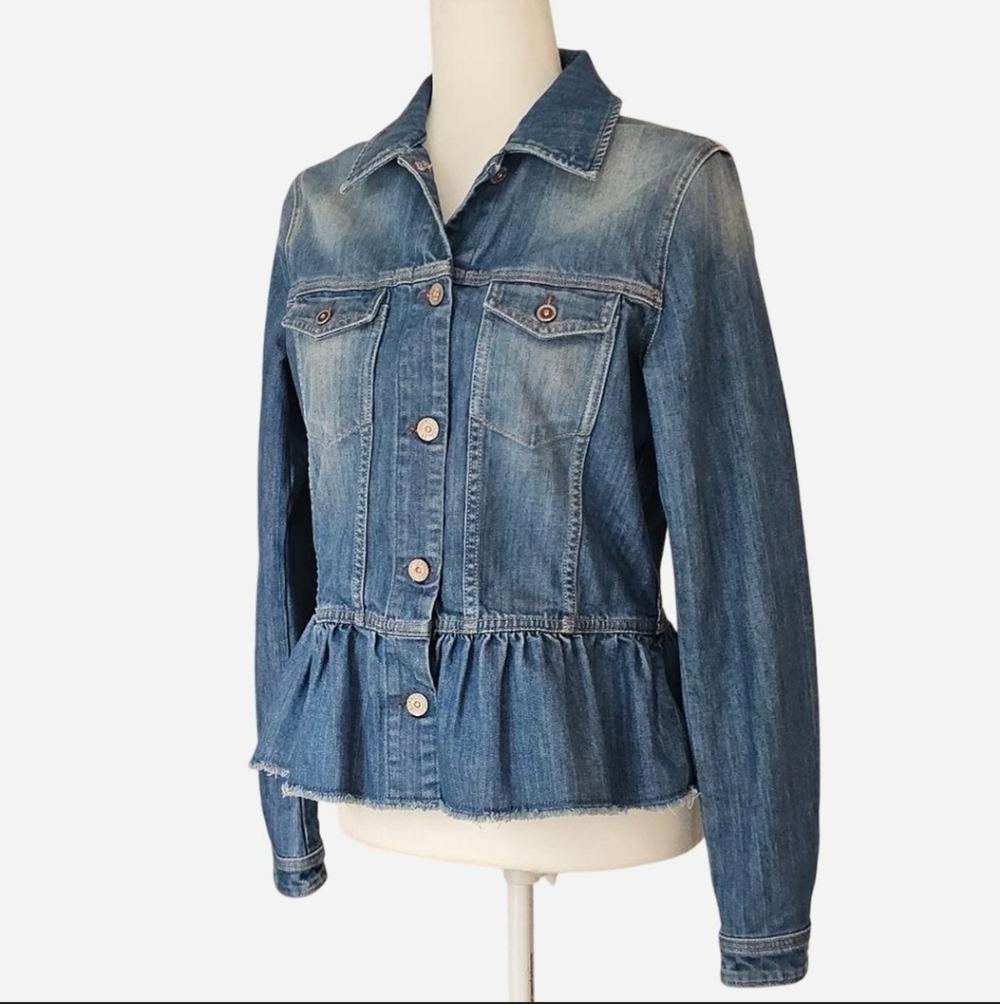 SALSA Women's Size‎ M Blue Denim Jacket with Embroidered Back - Picture 3 of 11